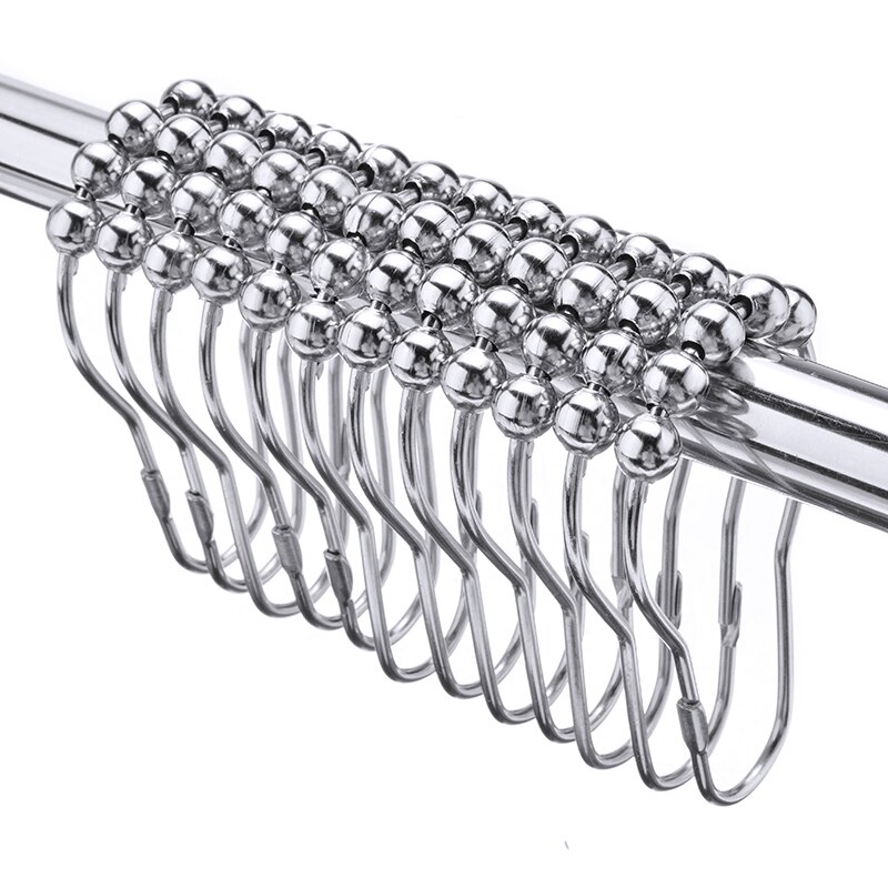 12Stck Edelstahl Dusche Vorhang Haken Ringe Metall Dusche Vorhang Haken Ringe Für Schlecht Dusche Stangen Vorhänge