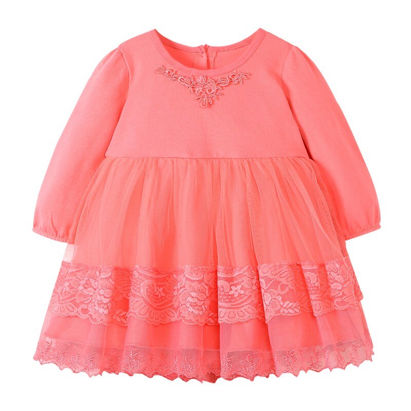 Cute Pretty Toddler Baby Girls Dress Long Sleeve Girls Lace Party Prom Tulle Dress Princess Baby Dresses
