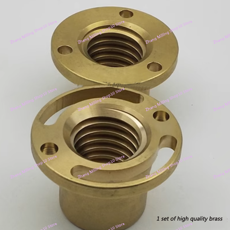 Écrou à manchon en cuivre à vis X /Y /Zaxis/écrou en bronze, 32x5/35x5mm, magasins/filetage de rotation à droite, fraiseuse CNC pour Bridgeport: Argent
