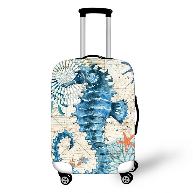 Bagages housse de protection pour mallette élastique couvertures xl, accessoires de voyage motif tortue poulpe, T1 housse de protection s: A / XL