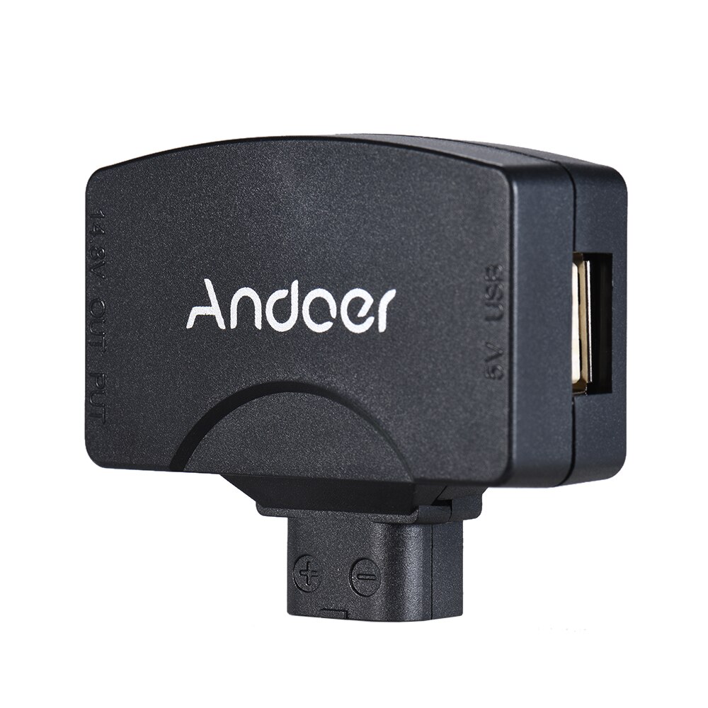 Andoer D-Tap para 5 V USB Adaptador de Conector para V-Mount Camcorder Bateria para Câmera BMCC para iOS iPhone Android Monitor de Smartphones