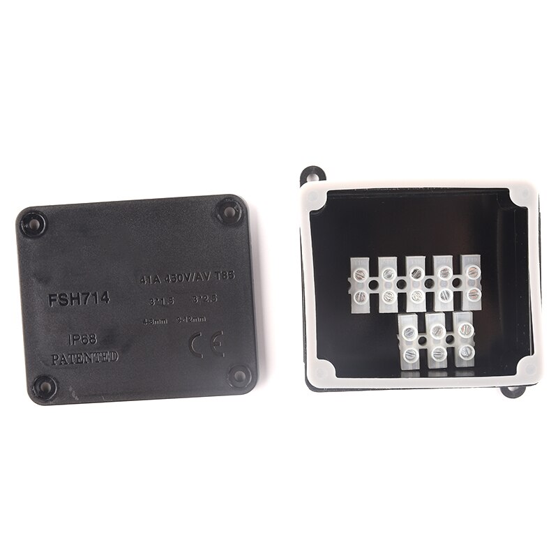 IP68 Outdoor Waterproof Electrical wiring Junction Box With Terminal Can cut holes Connection cable Wire connector 41A/450V