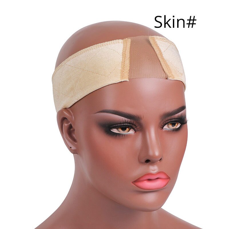 Nunify – bande de maintien pour perruque en velours pour femme, 1 pièce/lot, réglable, noir, Beige, café, brun: Lace Skin