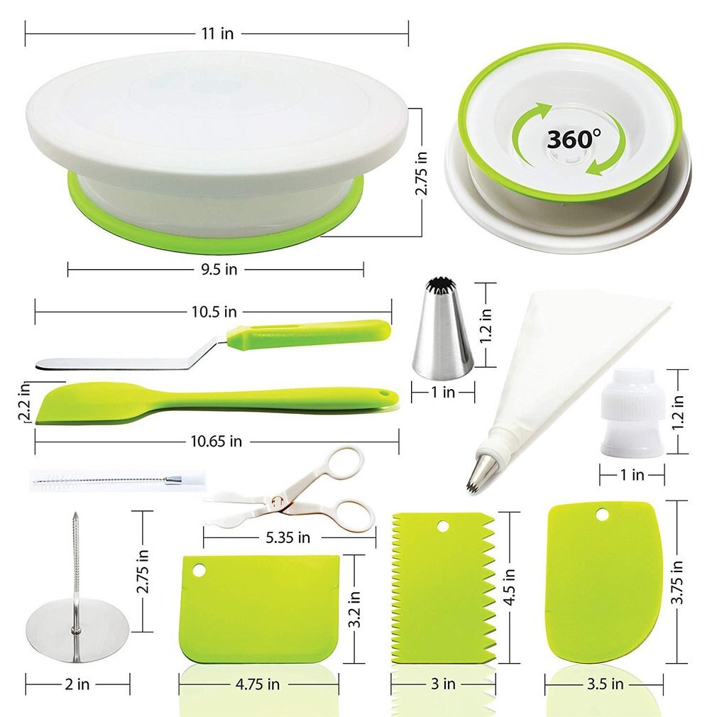 Diy Taart Decoreren Bakkerij Gereedschap Kit Taart Draaitafel Nozzle Set Gebak Buis Fondant Dessert Taart Bakken Hulpmiddel Keuken Benodigdheden