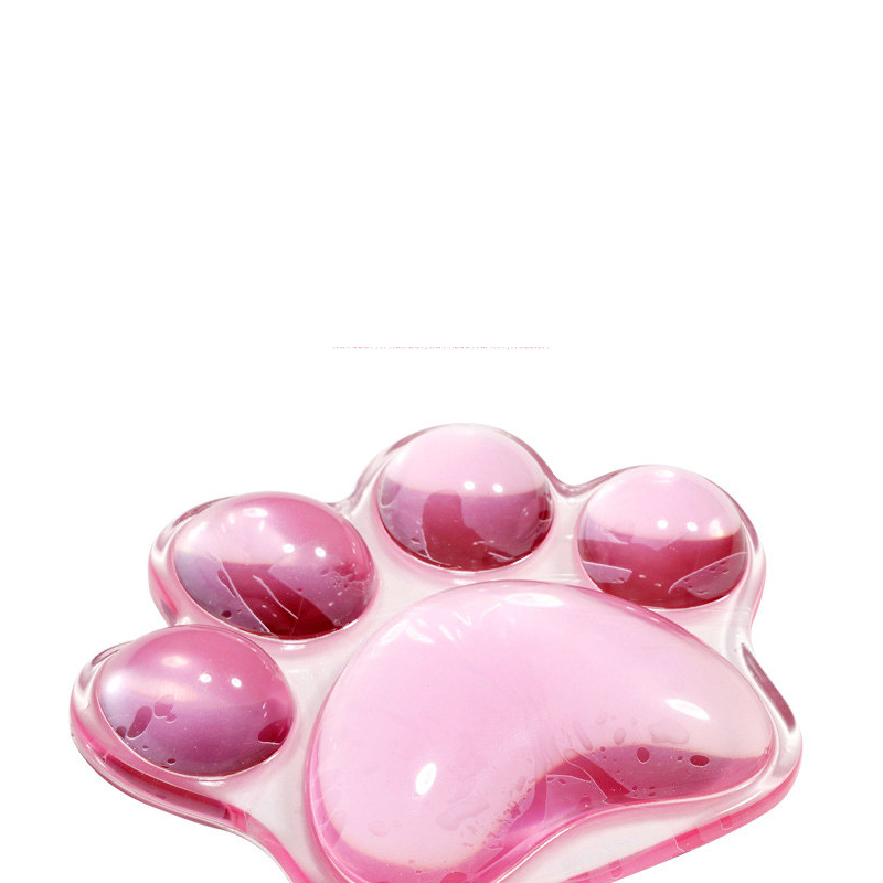 Cute Transparent Cat's Paw Shaped Mouse Pad Comfortable Non-Slip Wrist Rest Pad Mouse Wrist Rest Elbow Rest Mat Wrist Support