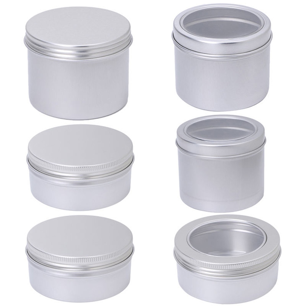 Aluminium Lege Cosmetische Pot Jar Tin Container Zilveren Box Schroef Deksel Craft