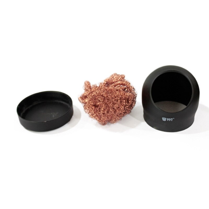 BEST Sodering Iron Tip Cleaner Solder Nozzle Cleaning Copper Wire Sponge Ball Holder Metal Dross Box Mesh Filter Tin Remover