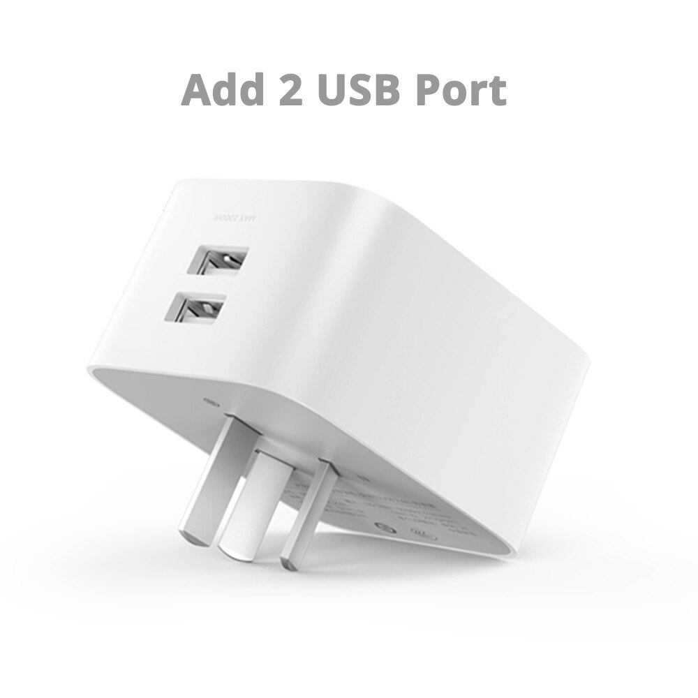 Original Mijia Xiaomi Smart Socket Plug WiFi Control Power Count Timer Switch Dual USB socket Standard Pluge power socket