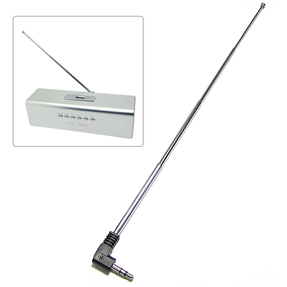 3.5mm Wireless Black FM External Telescopic Connect Accessories Outdoor Radio Signal Phone Antenna