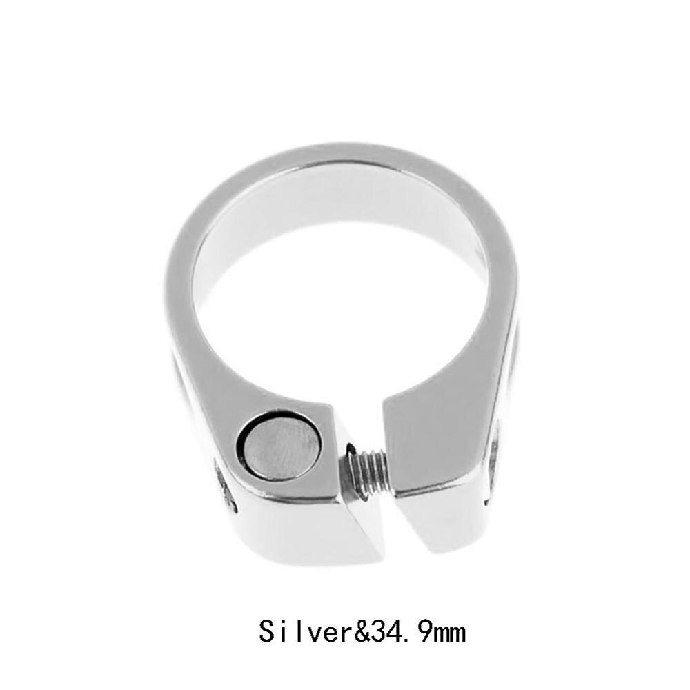31.8/34,9mm Aluminium Rohr MTB Bike Fahrrad Sattel Sitz Clamp Fit für 27,2mm Sattelstütze Radfahren Teile abrazadera pecas de bicicleta: Silver 34.9mm