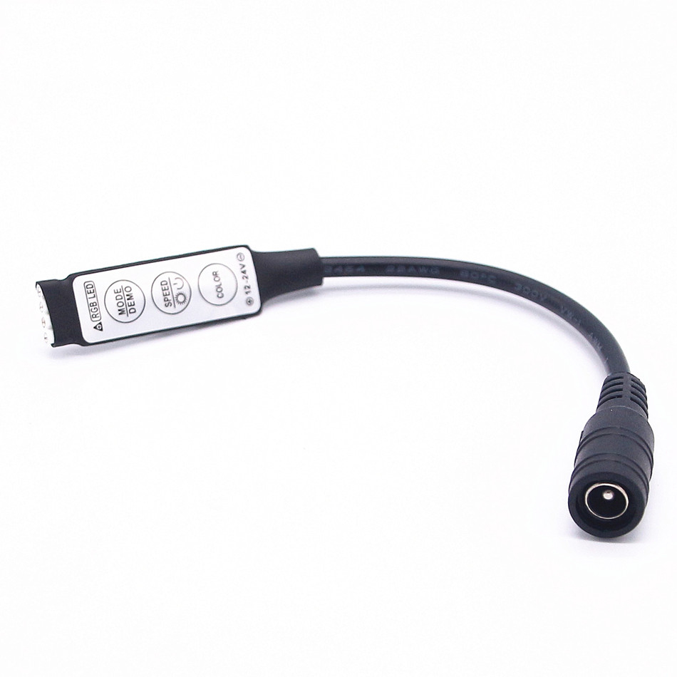 Accesorios de cinta de luz de tira de LED SMD 5050 3528 2835 RGB 12V 24key/44 key RGB IR RF Control remoto para tira LED RGB: RGB with DC