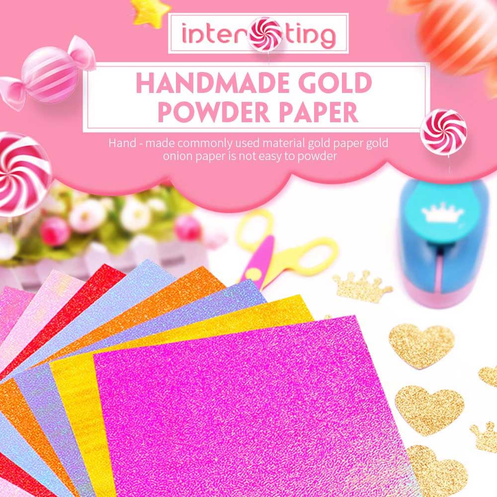 Polyester 10 Colors Cloth Felt Cloth Crafts Manual DIY Sewing Handcraft Sewing Supplies DIY Crafts Glitter Paper