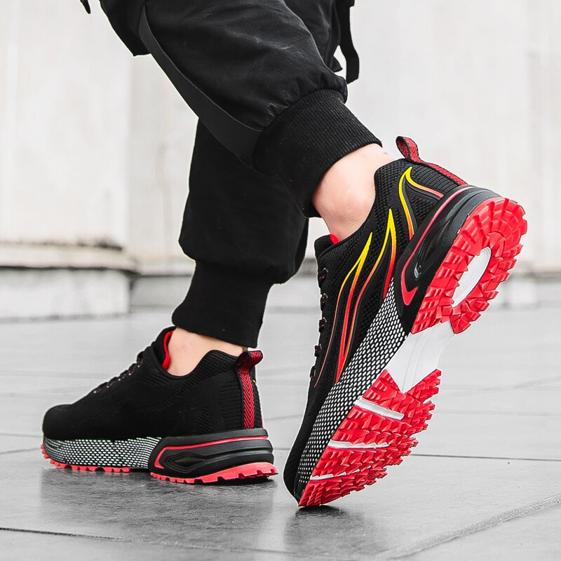 Men's Golf Shoes Breathable Lace Rubber Anti-skid Golf Sneakers Light Grass Walking Shoes Comfortable Jogging Tennis Shoes