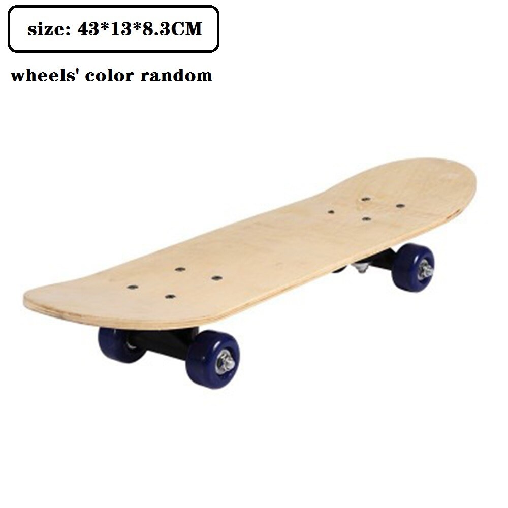 Blank skateboard dæk naturlig enkel 8 tommer træ sport konkurrence nydelse erstatning tilbehør udendørs øvelser dekoration: Blankt skateboard