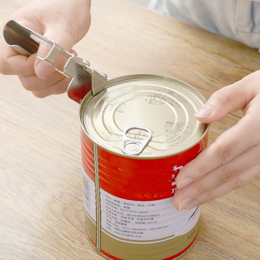 Safe Easy Manual Metal Can Opener Side Cut Manual Can Opener Steel Ergonomic Manual Can Opener Kitchen Tools