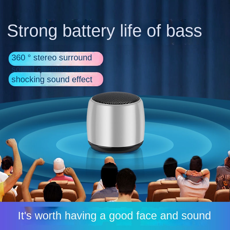 Liten trådlös bluetooth-högtalare mini mobiltelefon subwoofer utomhus bärbar ljud högtalare med stort ljud