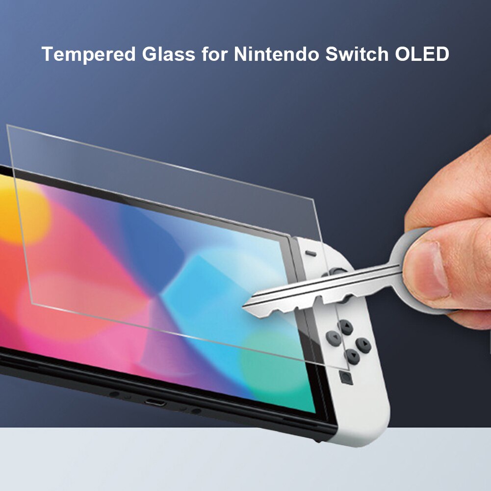 Für Nintendo Schalter OLED Gehärtetem Glas 9H HD Bildschirm Schutz kratzen-nachweisen Schutz Film Für NS OLED zubehör