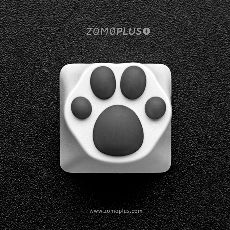 Key cap mechanical keyboard keycap personality ,Cute cat paw Modeling keycap ABS silicone keycaps MX axis,Z18: Black and White
