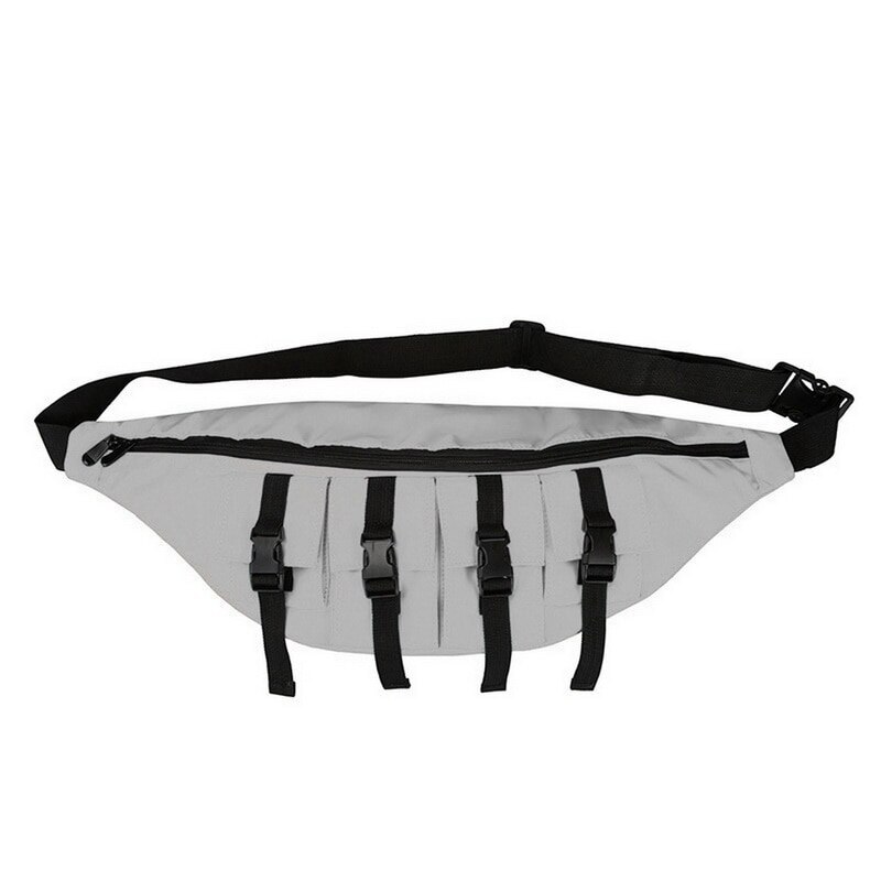 Fanny Waist Bag Men Waterproof Large Chest Pack Outdoor Sport Crossbody Bag Casual Multi-pocket Travel Male Bum Belt Bag: grey