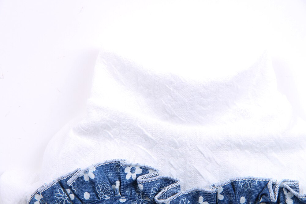 Dog Cat Dress Jean Floral Dress Pet Dog Jumpuit Pet Puppy Strap Skirt Spring/Summer Clothes Apparel