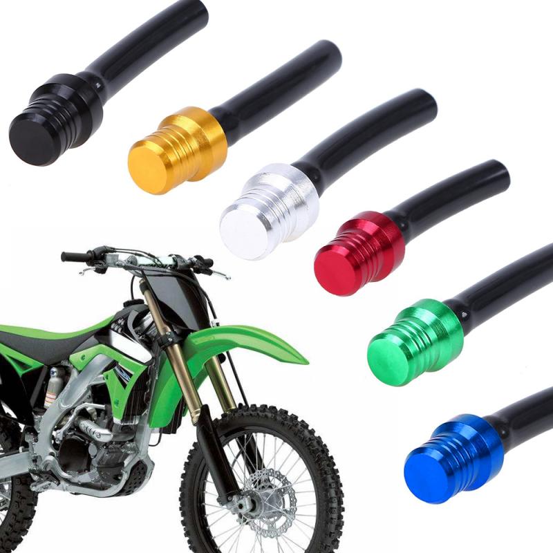 Universal aluminiumslegering motorcykel gas pit atv pit snavs cykel benzindæksel udluftning rør slange ventil udluftning udluftningsrør