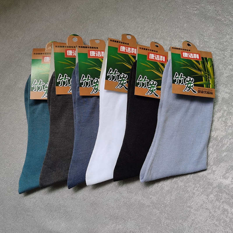 6 paires/lot bambou fibre hommes chaussettes minces longues chaussettes équipage été soie chaussettes homme affaires décontracté doux élastique chaussette mâle Calcetine