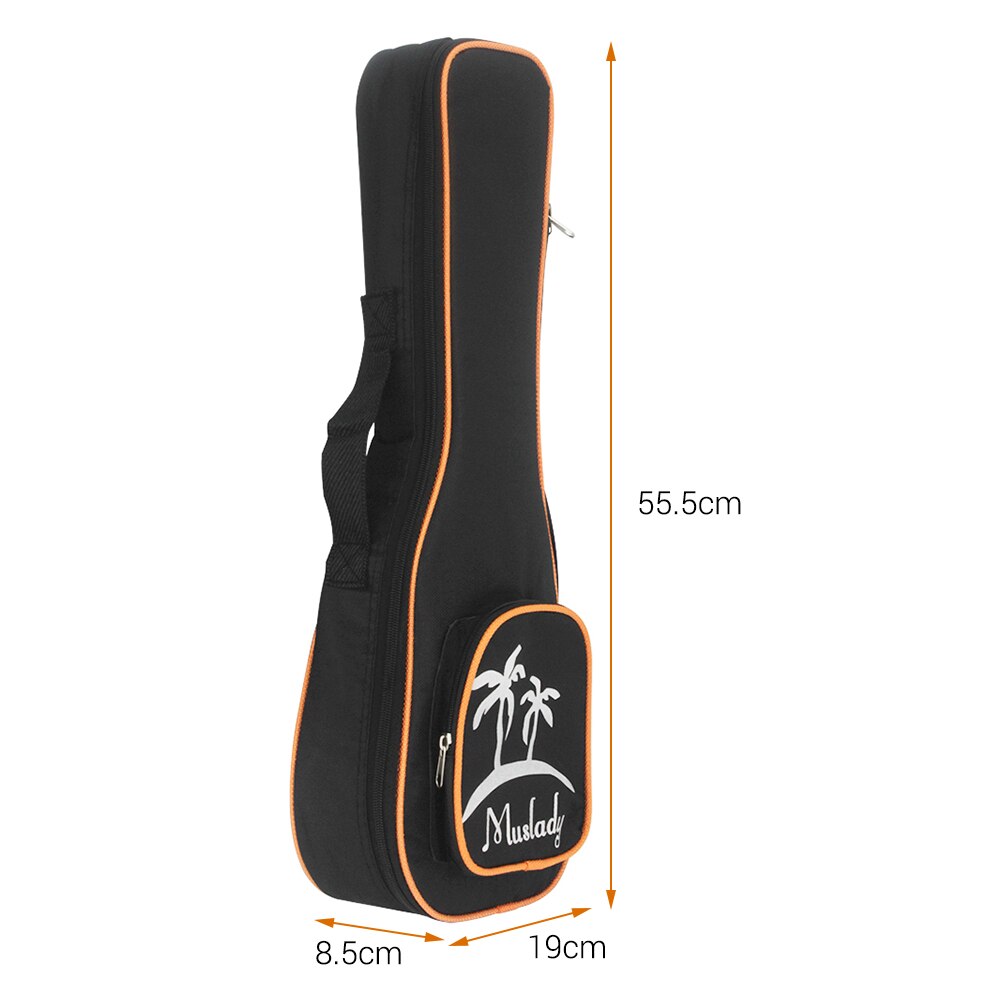 Muslady 21 Inch Ukulele Soprano Ukelele Mahogany Wood Guitar Musical Instruments Set Kits+Tuner+String+Strap+Bag: 21Inch Ukelele Bag