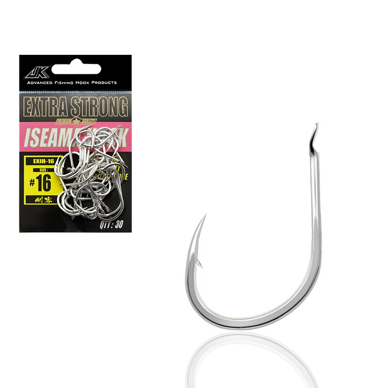 JK EXIH #10-19 Size 25-45PCS High Carbon Steel Fishing Hooks Japan Hooks Light Sea Jigging Carp Single Barbed Hook