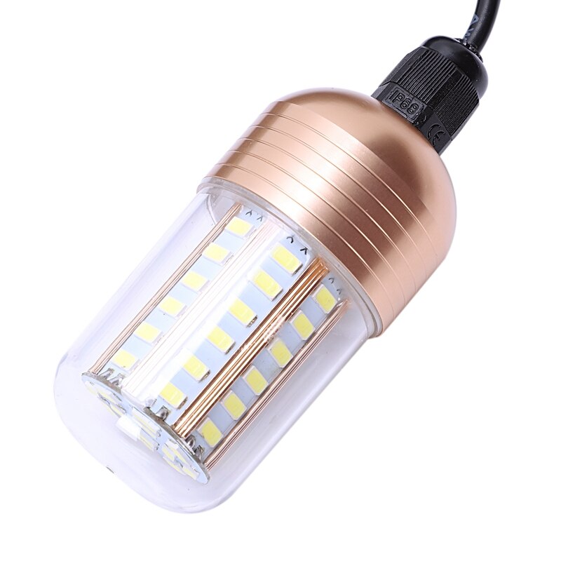 12v 30w led onderwater nacht vislamp fishfinder licht met snoer onderwater led lamp aas inktvis vissen aantrekkend licht