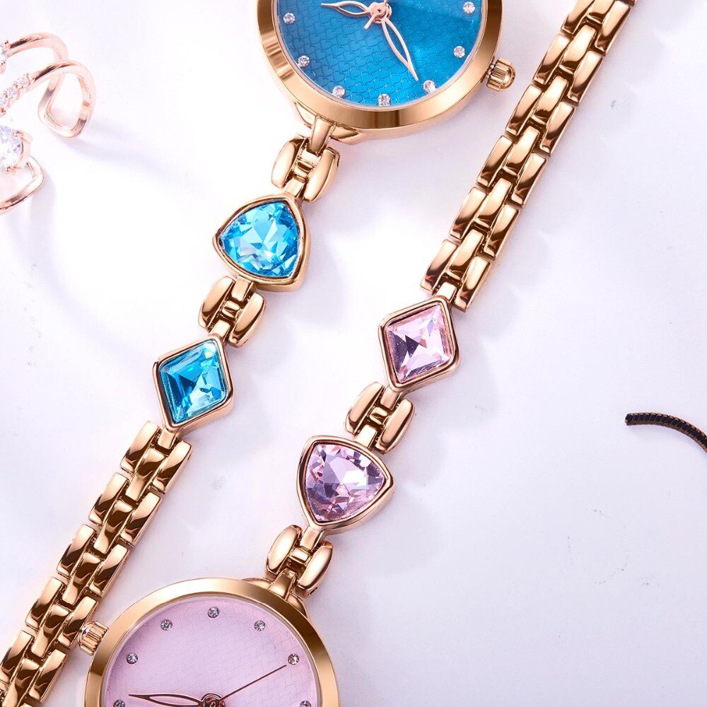 Kimio merk dames armbandhorloges luxe dames kristal quartz horloge onregelmatige edelsteen jurk waterdicht polshorloge relogio feminino