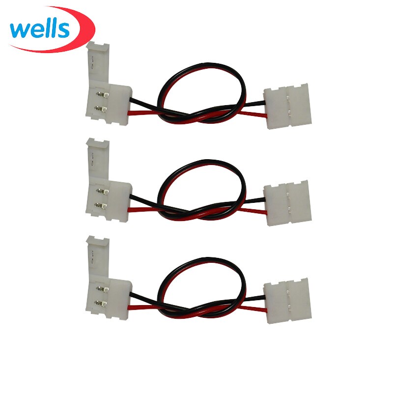 5Pcs 2pin 3pin 4pin 8Mm 10Mm Led Pcb Adapter Connector Voor 3528 5050 Enkele Kleur Rgb Led strip Licht