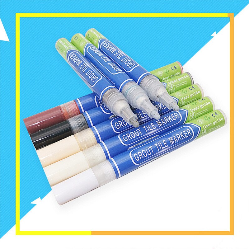 Stylo de peinture mural en porcelaine pour salle de bains, 1 pièce, réparation des espaces, stylo de couleur, recharge de carreaux blancs, stylo de coulis, imperméable, agent de remplissage anti-moisissure