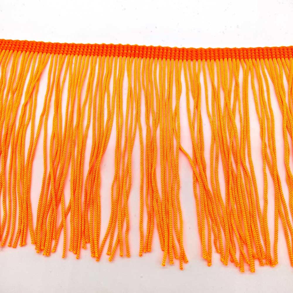 Beatiful-Cinta de encaje con ajuste de la franja de encaje, 10cm de ancho, ribete de franja de borlas para vestido latino, accesorios de vestuario DIY: Orange
