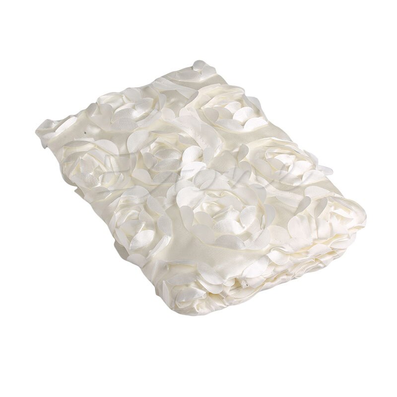 Bébé photographie couverture -né bébé 3D photographie accessoires tapis Photo Rose fleur toile de fond couverture: WHITE