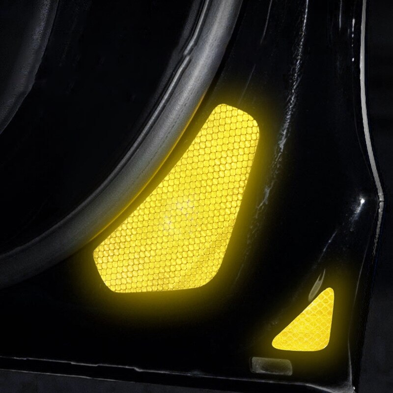 4 Stuks Auto Deur Reflecterende Waarschuwing Stickers Voor Tesla Model 3 Veiligheidswaarschuwing Mark Open Hoge Reflecterende Strips
