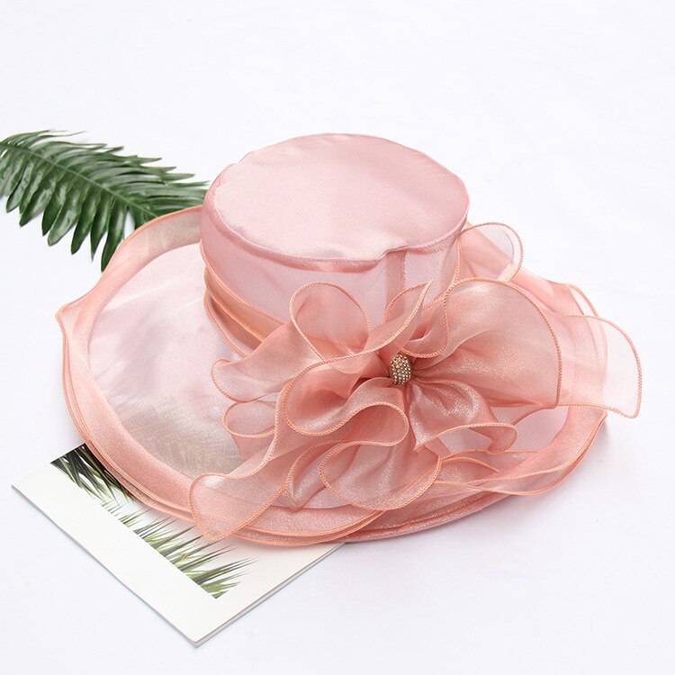 Chapeaux de mariage pour femmes chapeau mariage femme accessoires de mariage fascinators pour mariages chapellerie de mariée mariée chapeau de soleil: Rose