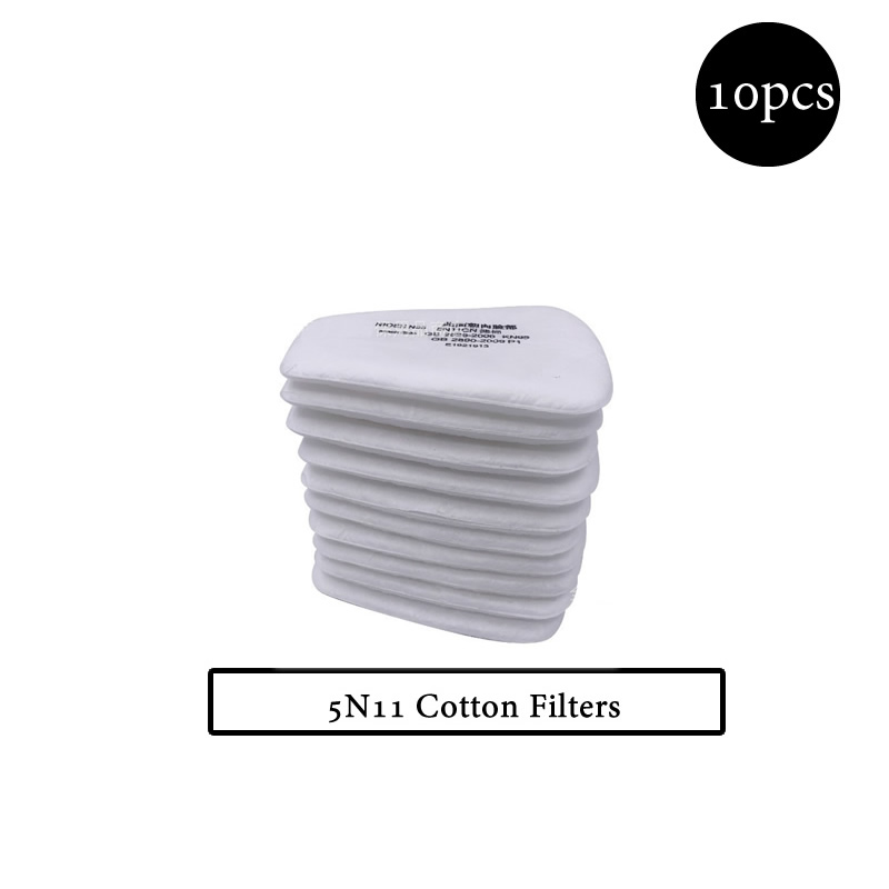 Filtres en coton 5N11, couvercle de filtres 501, adaptateur de pré-filtre 603, filtres remplaçables pour masque anti-poussière à gaz 6200/7502/6800, accessoires: YELLOW