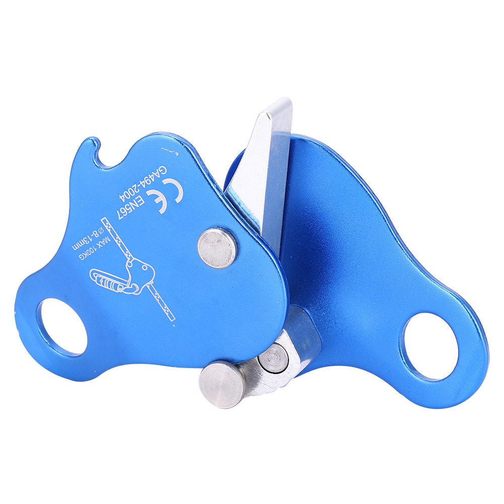 Climbing Rope Clamp Aluminum Alloy Rope Self-locking Grab Portable Climbing Protection Lock For 10-12mm Rope