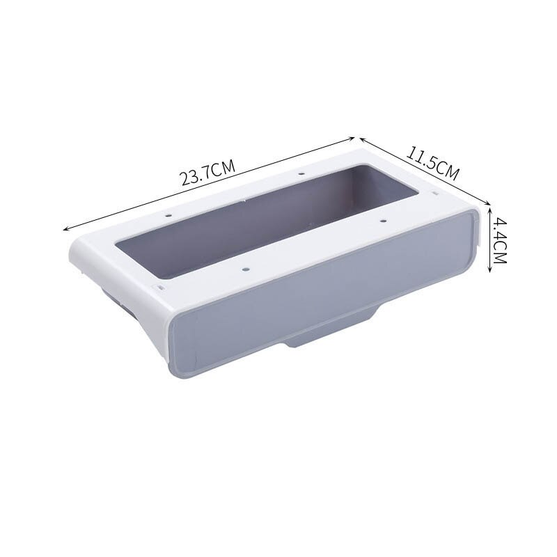 Storage Drawers Punch-free Hanging Drawer Storage Box Partition Basket Embedded Organizer Desk Storage Racks Kitchen Accessories: small gray