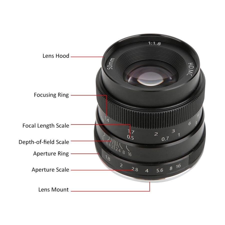 50Mm F1.8 Camcorders Professionele Half Frame Portret Vaste Lens EF-M & Amp Eosm Mount Voor M2 M3 M6 M10 m100 M50