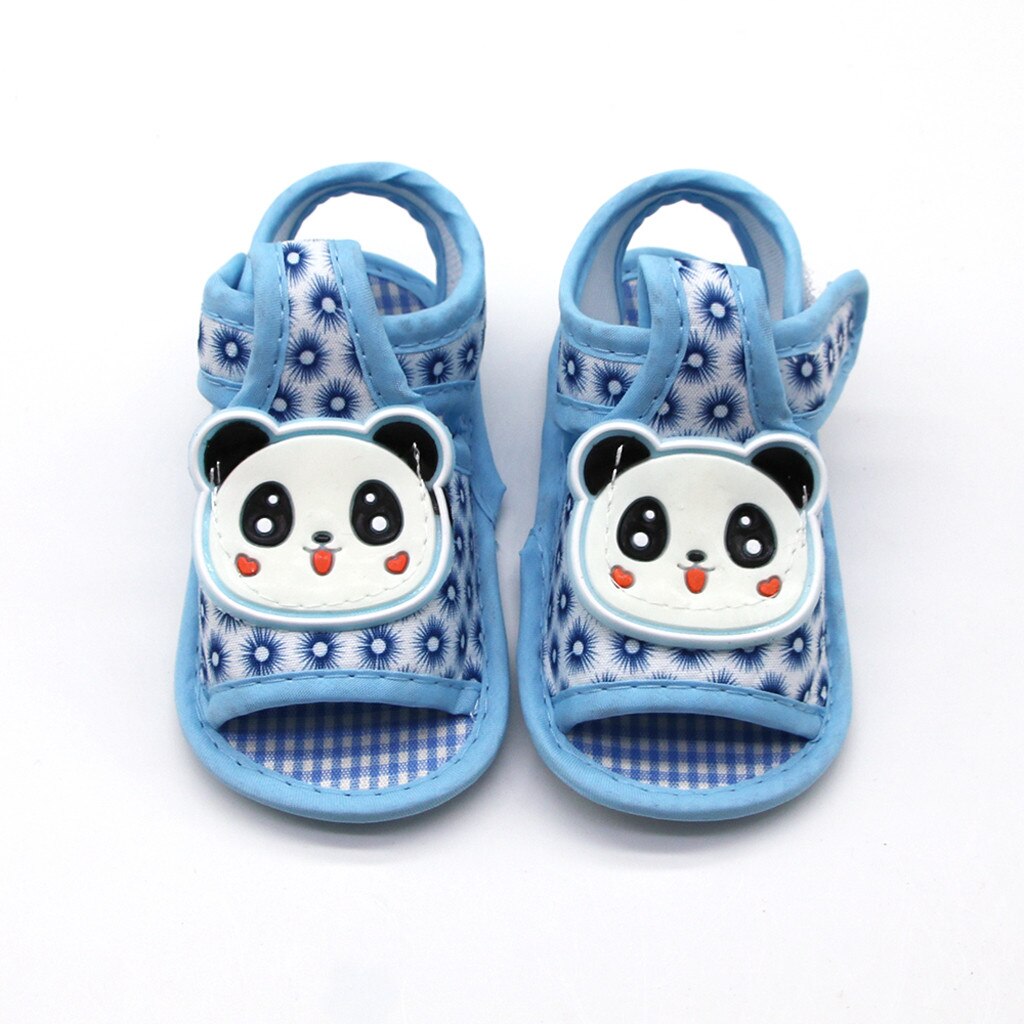 baby sandals Newborn Baby Girls Printing Applique Prewalker Soft Sole Sandals Single Shoes summer buty dziewczynka chaussure: Blue / 11