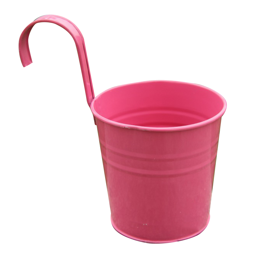 Seau multicolore porte-fleurs en métal Succulent suspendu pot de fleurs panier plante jardinière balcon décors: NO.7