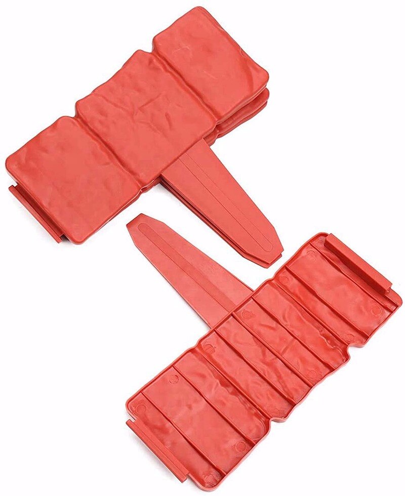 10Pcs Garden Fence Edging Cobbled Stone Effect Plastic Lawn Landscape Edging Plant Border DIY Decorations Flower Bed Border