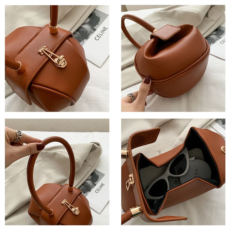 Kupplung Frauen Tasche retro lässig Handtasche Schulter Taschen Weibliche Leder Solide Subaxillary Tasche Neue Mini Knödel Tote Geldbörse