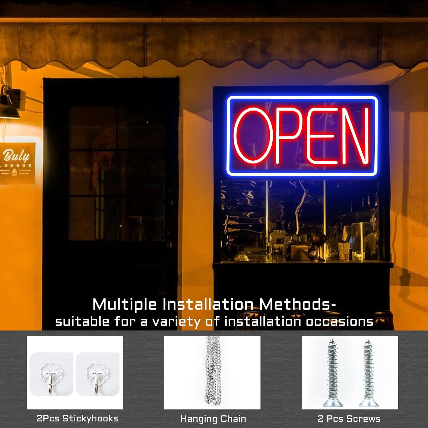 Open Neon Signs for Business LED Neon Open Signs Light Up Open Sign for Shop Store Florists Bar Salon Cafes Restaurant Pubs