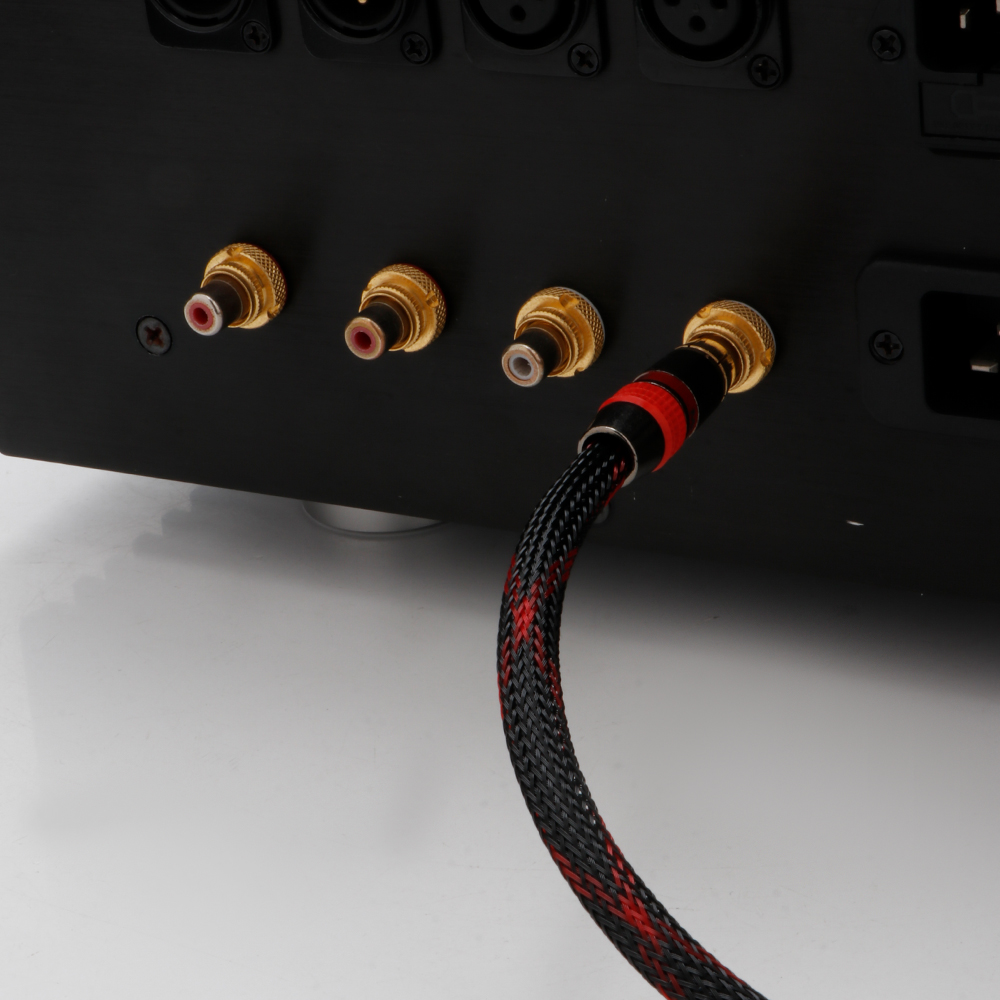 Y splitter Adapterkabel Gullbelagt RCA Hann til 2 RCA Hunn 30cm til Bil MP3
