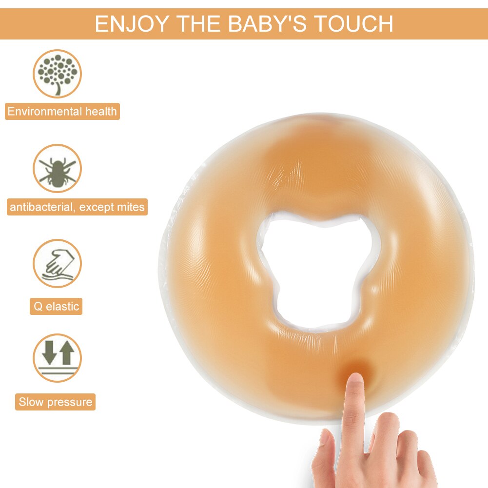 Silikon ansikts spa pute brettet helseomsorg myk gelpute u form ansiktshvile massasje overlegg vugge pute hode støtte