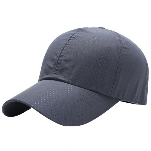 Zomerse effen baseballpetten voor dames en heren, ademend, snapback, unisex, snel drogend, mesh baseballpet, anti-uv zonnehoed, unisex: Donkergrijs