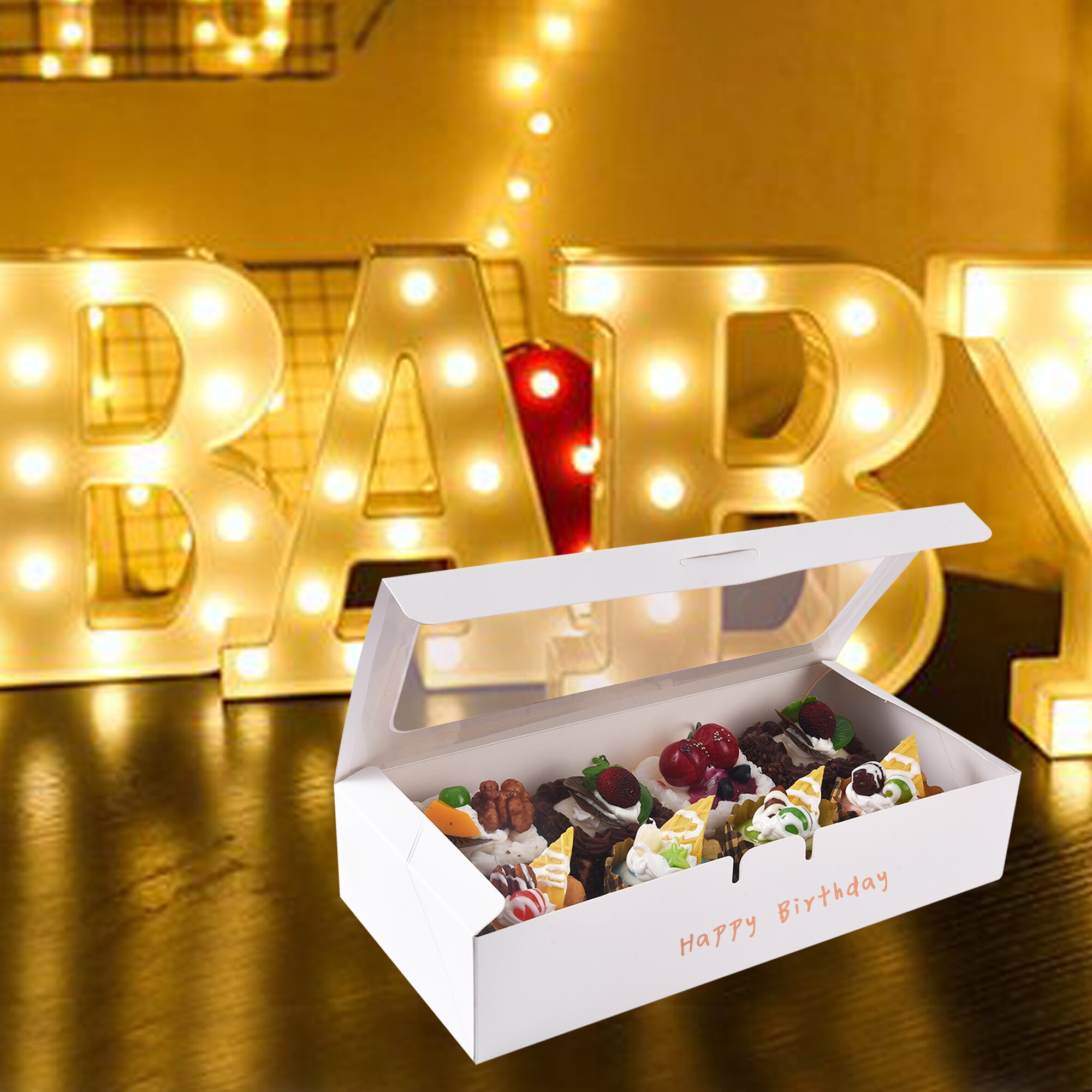 25Pack Cake Dozen Goodies Dozen Cookie Dozen Partij Gunst Dozen Papier Dozen Voor Verjaardagsfeestje En Voor Bruiloft met Venster