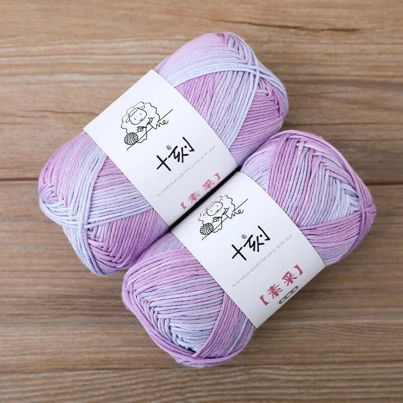 2pcs (50g×2) SHIKE Gradient Cotton Yarn Autumn And Winter Hand Knitting Wool Crochet Sweater Shawl Clothing DIY 50g/Ball: Red